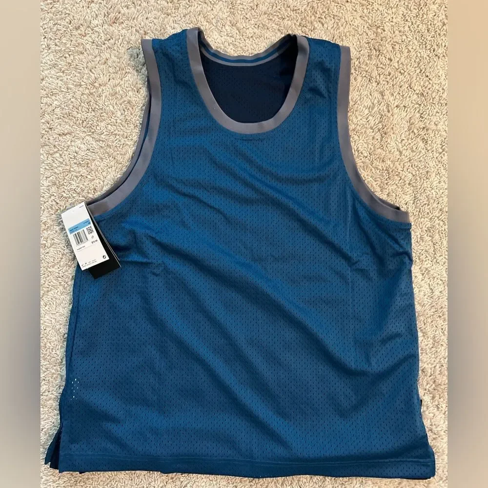 NIKE SB Basketball Jersey Top Unisex Adult Blue Gray Reversible Mesh